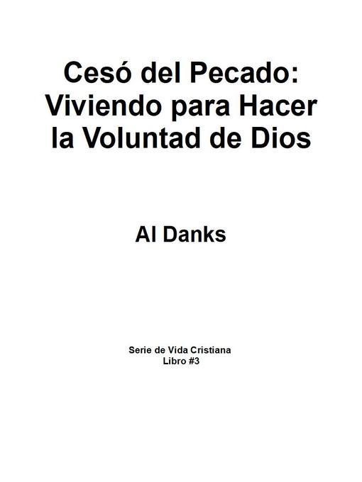 Title details for Cesó del Pecado by Al Danks - Available